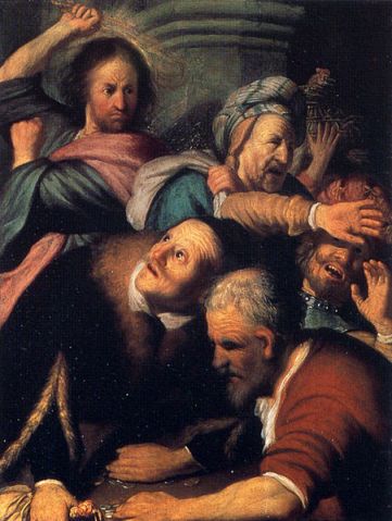 Ρέμπραντ, «O Iησούς εκδιώκει τους εμπόρους από τον ναό», 1626