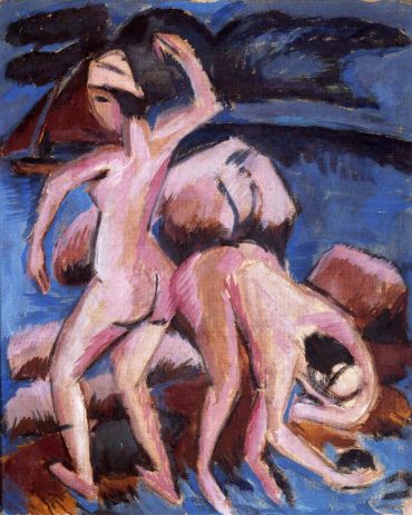 Ερνστ Λούντβιχ Κίρχνερ, «Δύο λουόμενες», 1912